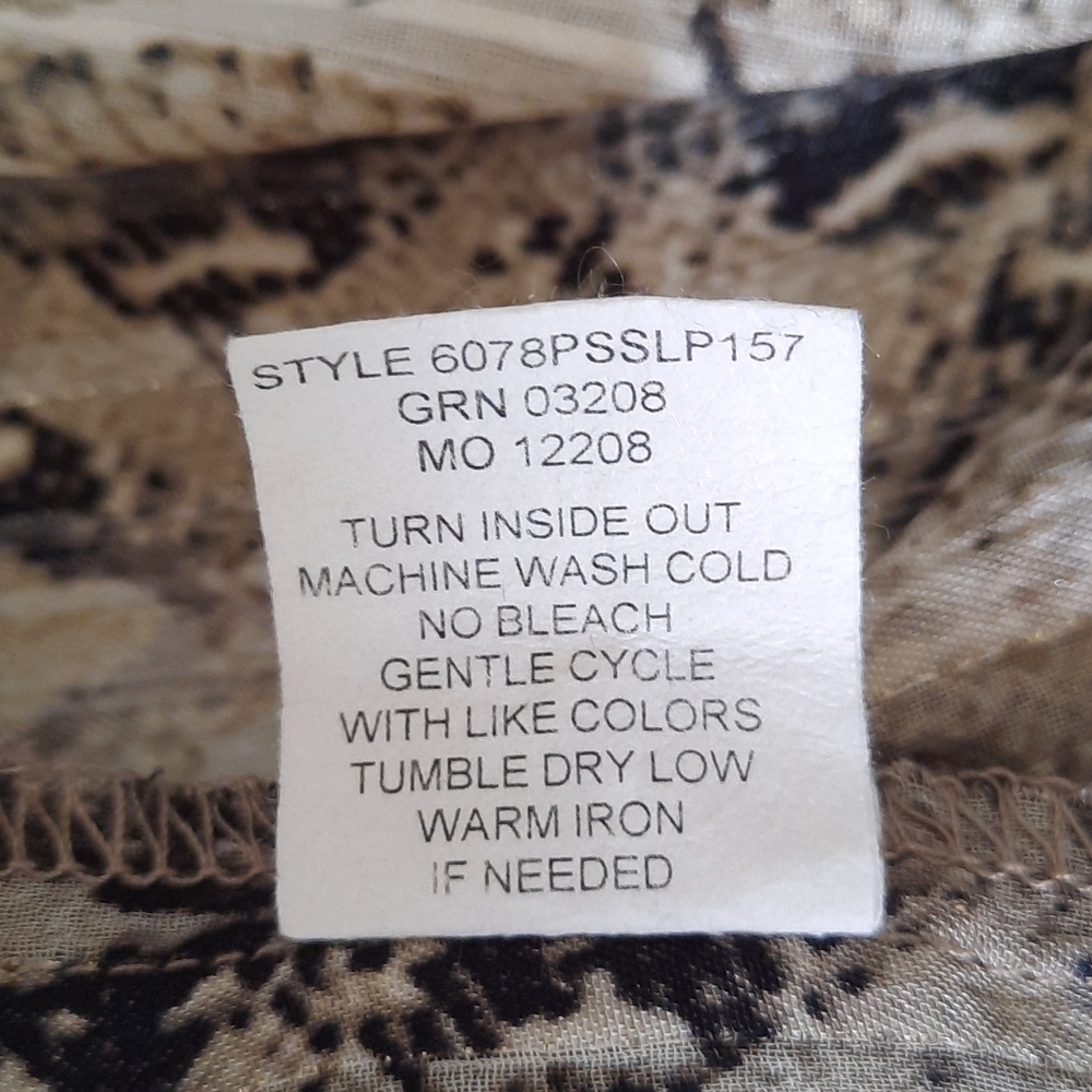Sara Michelle Sparkly Sheer Blouse Sz PM - Picture 7 of 8